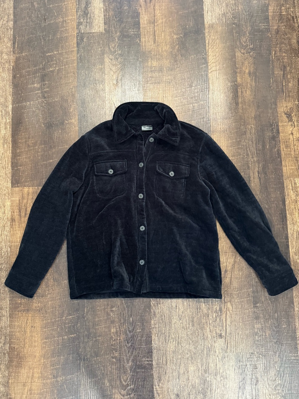 32 degrees women’s Black Corduroy fleece Button-Up Jacket